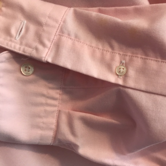 EUC Mens Lands’ End  Oxford Pink Buttondown Men’s Tall 17-36 - Picture 4 of 5